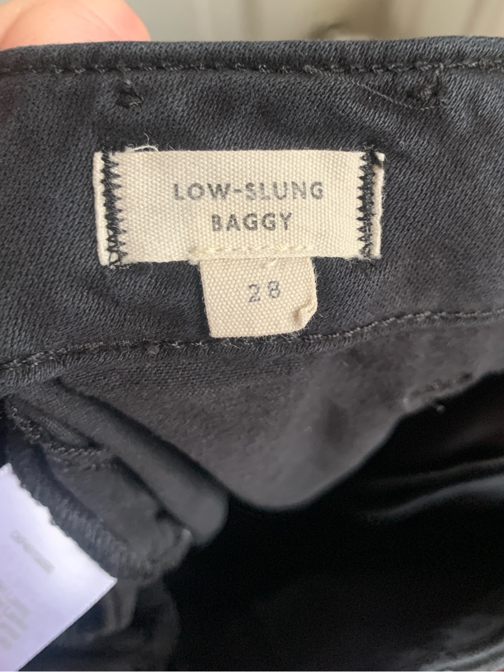 Madewell Low Slung Baggy Utility Pants Black Size 28 - Picture 5 of 6